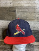 St. Louis Cardinals Cap Blue Red New Era 59FIFTY MLB Fitted Hat 7 1/2 59... - $19.80
