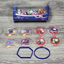 Disney Infinity Marvel Power Disc &amp; Capsule Lot w/ Dual Disc Bands 11 Pi... - £13.90 GBP