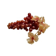 Cluster Vintage Faux Rubber MCM Decorative Grapes Artificial Purple Wine  - $15.52