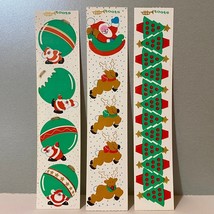 Vintage 1982 Toots Christmas Cardesign Stickers Set Santa Reindeer Trees - $34.99