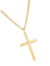 Men&#39;s Gold Filled Christian/Catholic Large Cross and 24 - £291.45 GBP