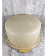 Vintage Tupperware 12&quot; Harvest Gold Cake Taker &amp; Lid # 1256 # 1257 - €11,16 EUR