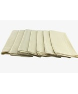 10 Cloth Napkins Cream Fancy 17.5 x 18&quot; Clean Lightweight  - $23.81