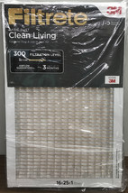 Filtrete Clean Living Basic Dust Filter, MPR 300, 16 x 25 x 1-Inches 6-Pack - £38.76 GBP