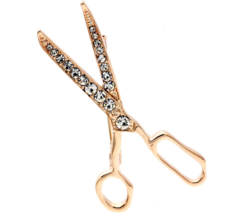 Scissors brooch vintage look gold silver plated suit coat broach collar pin gg56 - £13.52 GBP