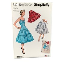 Simplicity Vintage 1950s Dress Pattern R10150 Size 4-12 Flirty &amp; Fabulous - $17.09