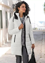 WITT International Quilted Coat in Ivory UK 18 Plus (ccc357) - £52.97 GBP