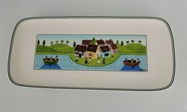 Villeroy &amp; Boch Charm &amp; Breakfast Design Naif Sandwich Plate Long Rectangle Boat - £55.38 GBP