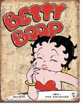 Betty Boop Retro Panels Disstressed Vintage Style Wall Decor Metal Tin Sign New - £12.60 GBP