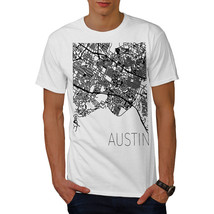 Wellcoda Austin City Map Fashion Mens T-shirt, Town Graphic Design Printed Tee - £14.87 GBP+