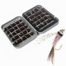 Sougayilang 40pcs/lot Trout Nymph Fly Fishing Lure Fishing Tackle 3 Colors Fly F - £81.01 GBP