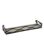 47th &amp; Main Floating Shelf AMR868 Wrought Iron Metal and Wood 18.75&quot; L - $520.15 MXN