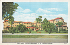 S.Pietroburgo Florida Fl ~ Tramonto Hotel-Pasadena Sul Gulf ~ Vintage Cartolina - £7.06 GBP