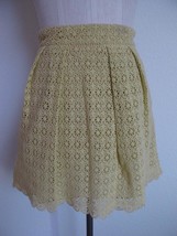 NWT Juicy Couture Lemon Basic Medallion Lace Mini Skirt XS 0 Spring Green Lined - £15.97 GBP