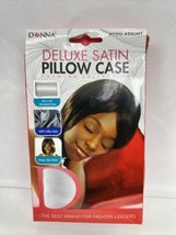 White Donna Deluxe Satin Pillow Case  20&quot;x29&quot; 100% Silky Satin Keep Hair... - $5.87