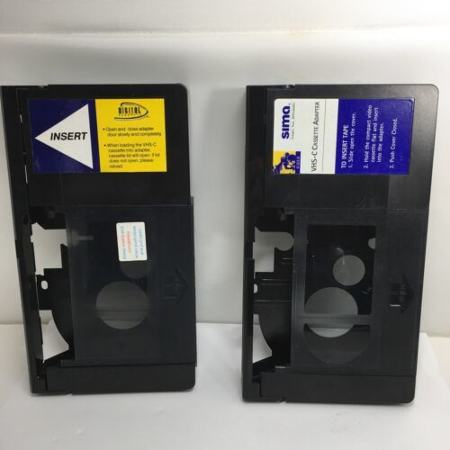 Lof of 2 VHSC to VHS Cassette Adapters Sima and Digital Concepts Brand