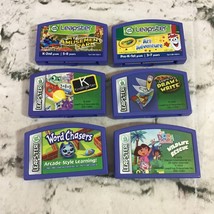 Leap Frog Leapster Game Cartridges Educational Word Chasers Dora Explorer Lot 6 - £15.48 GBP