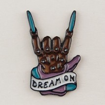 Dream On Rock On Horror Film Inspired Enamel Pin Fashion Accessory Jewelry