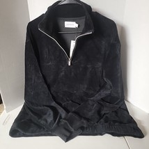Topman 1/4 Zip Up Shirt Mens Large Black Knit Long Sleeve  - £11.95 GBP