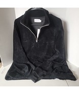 Topman 1/4 Zip Up Shirt Mens Large Black Knit Long Sleeve  - £11.70 GBP