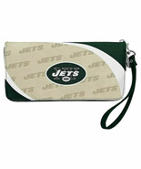 NWT NFL New York Jets Women Synthetic Leather Curve Zip Organizer Wallet - $30.77 CAD