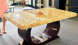 Rose Quartz Stone Countertop Dining Table Handmade Furniture Home &amp; Hote... - $284.94+