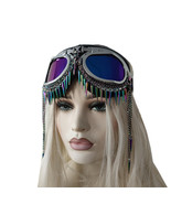 Rave Streampunk Burning Man Holographic Festival Skull Bird Goggles Head... - $46.40+