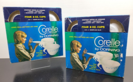 8 Corelle Snowflake Blue 8 Oz Cups Set Vintage Corning USA Retail Box Sealed NEW - £47.70 GBP
