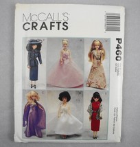 McCall&#39;s P460 Fashion Doll Clothes Day and Evening Retro Style Barbie Dress Gown - £7.37 GBP