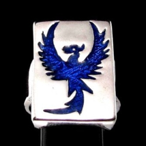 Sterling silver Phoenix ring mythical Fire Bird Rising from the Ashes Symbol of  - £87.72 GBP