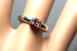Tiffany &amp; Co Tourmaline Princess Cut Sterling Silver Stackable Ring Siza... - $262.14