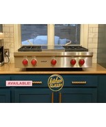 Wolf Rangetop 36” SRT366C (120V), 6 sealed burners, red knobs, Warranty! - $65,533.58 MXN