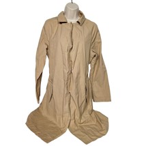 A New Day Women&#39;s Trench Coat Size Medium Solid Beige Water Repellent Be... - £38.93 GBP