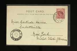 Vintage Postcard Postal History South Africa Durban Natal to USA UDB 1903 Cancel - £10.06 GBP