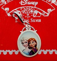 Disney Frozen Sisters Elsa and Anna Let It Go 925 Sterling Silver Pendant NEW!! - £28.48 GBP