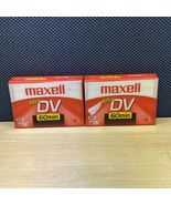 2 Maxell Mini DV 60 min Camcorder Blank Cassette Tapes DVM60SE New Sealed - €11,12 EUR