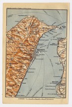 1911 Original Antique Map Of Strait Of Messina Reggio / Sicily / Italy - £15.96 GBP