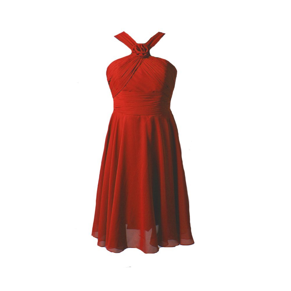 Kivary Women's Short Floral Knee Length Prom Bridesmaid Dress with Straps Light