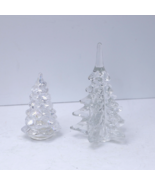 2x Art Glass Christmas Trees - $46.99