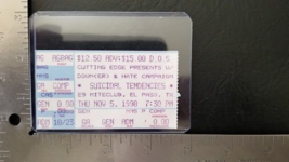 SUICIDAL TENDENCIES -  VINTAGE NOV. 5, 1998 EL PASO , TEXAS CONCERT TICK... - €8,76 EUR