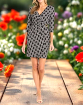 R &amp; M Richards Women's Printed Faux-Wrap Dress Size: 6 - Black/white RET... - $25.25