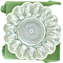 Indiana Glass Clear Hobnail Deviled Egg Plate - £18.57 GBP
