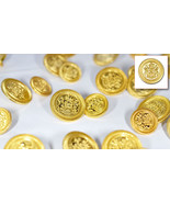 Set of Die Cast Metal Blazer Buttons W297-GOLD Gold Colour 3L/7S ø20mm ø... - £14.11 GBP