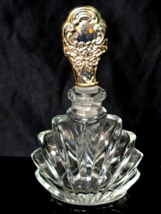 Vintage INTERNATIONAL SILVER Crystal Perfume Bottle With Original Plated... - $186.12 MXN