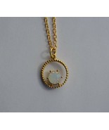 Handmade Gold plated chain Crystal pendant Necklace - £9.82 GBP