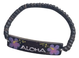 Hawaiian Themed Coconut Flower Hand Painted Bracelet (Choose design) - £7.74 GBP