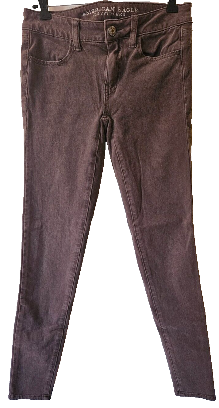American Eagle Womens Juniors Jegging Size 2 R Brown Cotton Blend Super ... - $13.86