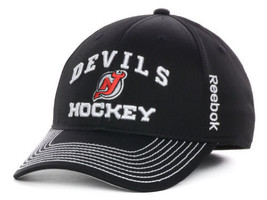 New Jersey Devils NHL Team Logo Contrast Stitch Flexfit Hockey Hat by Reebok - £17.22 GBP