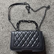 Lola Mae Quilted Crossbody Purse Bag w/ Convertible Chain Strap Black 9x... - €12,72 EUR
