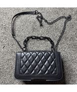 Lola Mae Quilted Crossbody Purse Bag w/ Convertible Chain Strap Black 9x... - $270.17 MXN